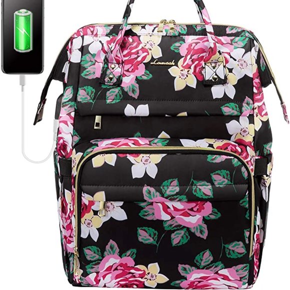 floral laptop backpack